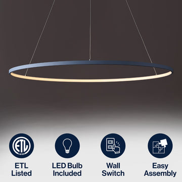 Brice Modern Contemporary Iron Integrated LED Pendant
